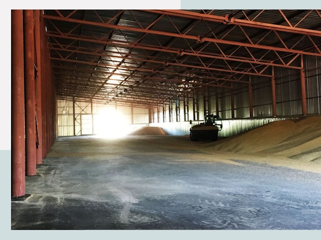 Строительство зернохранилищ в Качканаре