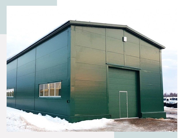 Двускатные ангары в Качканаре