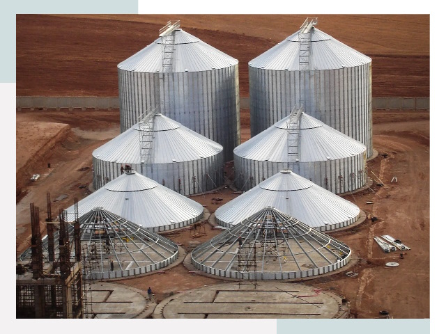 Строительство зерновых силосов в Качканаре