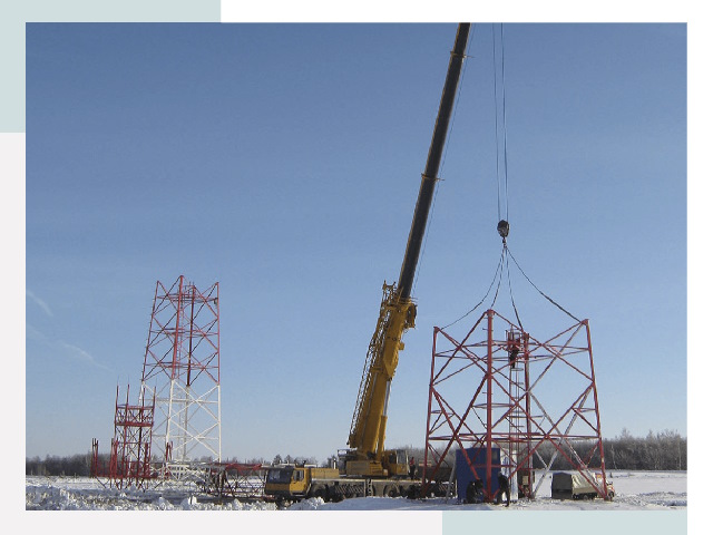 Монтаж вышек связи в Качканаре