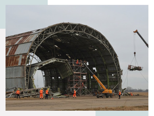 Демонтаж ангаров в Качканаре